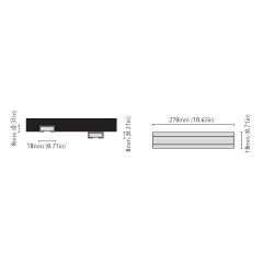 Lineer Aydınlatma Led Line Six Kromaj 270mm