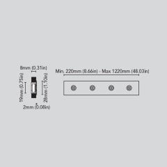 Lineer Aydınlatma Led Line Two Kromaj 720mm