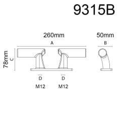 Koç Boynuzu Paslanmaz Çelik 260x50x78mm