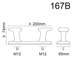 V Tipi Baba Sarı 200x74x65mm