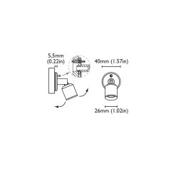 Okuma Aydınlatma LITE Arizona Kromaj Driver Entegre