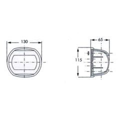 Sancak Feneri 12V/25W Kromaj