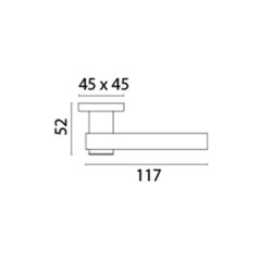 Kapı Kolu Kromaj Mat 117x52mm