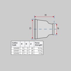Manyetik Stoper 48 x 53 x 28 mm