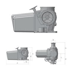 Ercole A Yatay Irgat 24V 3500W 14mm 1 Kav. 1 Fener Boyalı Al.