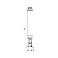 Kamış Yuvası Paslanmaz Çelik Ø50x350mm