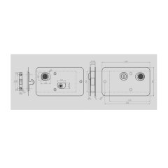 Sürgü Kapı Kilidi Paslanmaz Çelik 134x80x15mm