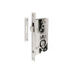 Sürgü Kapı Kilidi Paslanmaz Çelik Barelli 118x65x12mm