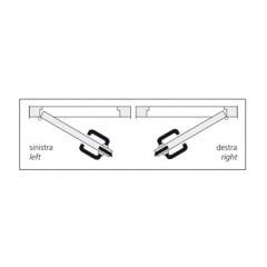 WC Kapı Kilidi Paslanmaz Çelik Sağ 148x76x16mm Aynaları Sarı