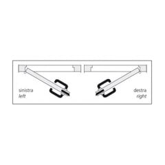 WC Kapı Kilidi Paslanmaz Çelik Sol 163x75x13mm