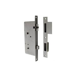 WC Kapı Kilidi Paslanmaz Çelik Sol 163x75x13mm