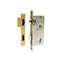 Kapı Kilidi Barelli Paslanmaz Çelik Sağ 165x76x16mm Aynaları Sarı