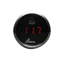 Voltmetre Dijital Siyah-Krom Ø52mm 12-24V 240-30ohm