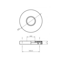 Kapı Kolu Aynası Kromaj Ø50xh7mm