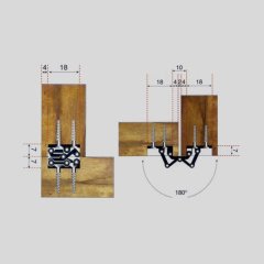 Akordion Menteşe Kromaj 41x45mm