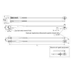 Silecek Kolu Çiftli 316 Pantograf Su Fıskiyeli 800mm