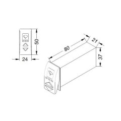 Silecek Kontrol Switch Siyah 12-24V 1 Silecek için