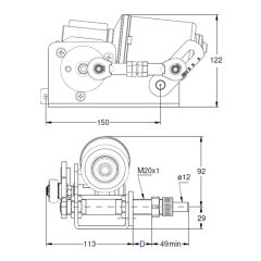 Silecek Motoru Ağır Hizmet 24V / 45-60mm