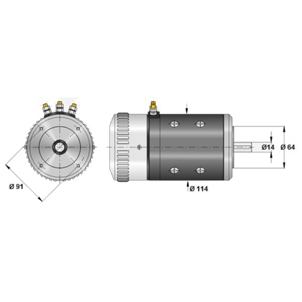 Irgat Motor X2 2011 #1244A 12V 1000W B14