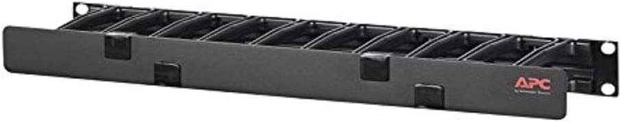APC AR8602A Horizontal Cable Manager, 1U x 4'' Deep, Single-Sided with Cover