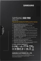 SAMSUNG MZ-V8V500BW 500GB 980 PCle M.2 3100-2600MB/s 2.38mm Flash SSD