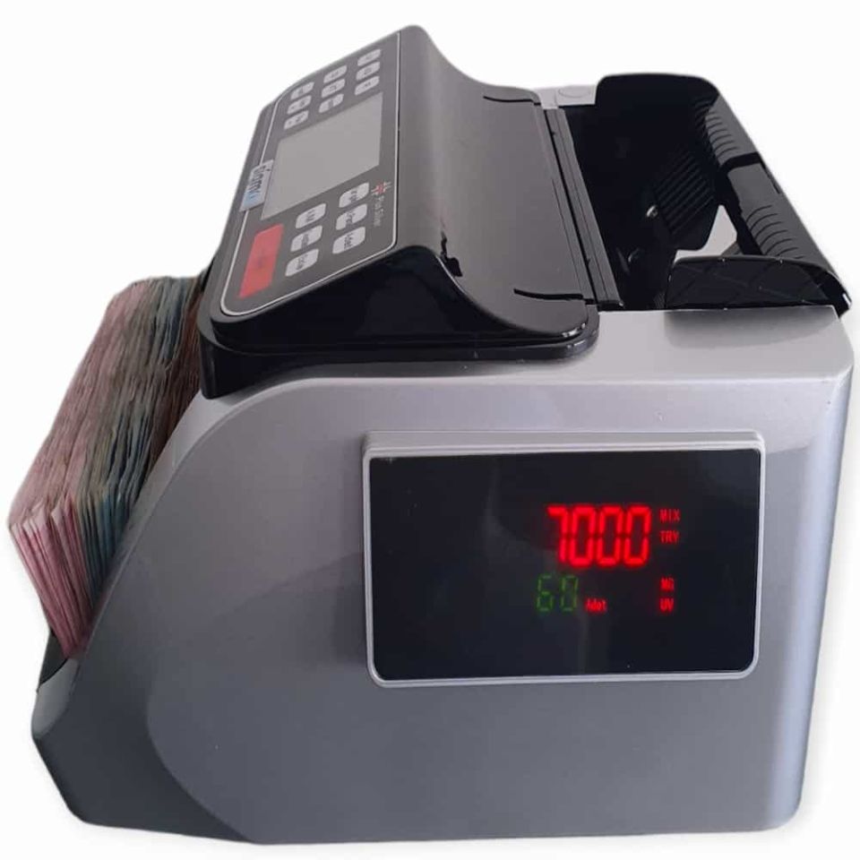 Plus Silver Para Sayma Makinesi | TL-Euro Karışık, USD Adet Sayım, TFT Ekran + Sesli Uyarı