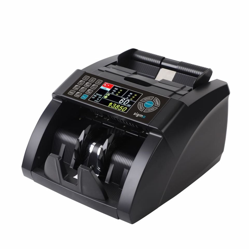 Sigma SC 8520 Para Sayma Makinesi | TL-Euro Karışık, USD-GBP Adet Sayım, Sahte Kontrollü