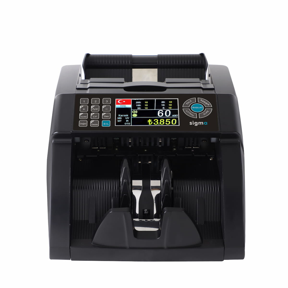 Sigma SC 8520 Para Sayma Makinesi | TL-Euro Karışık, USD-GBP Adet Sayım, Sahte Kontrollü