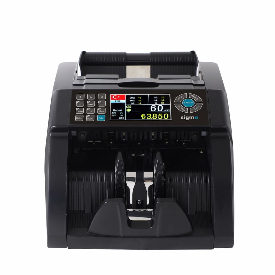 Sigma SC 8520 Para Sayma Makinesi | TL-Euro Karışık, USD-GBP Adet Sayım, Sahte Kontrollü