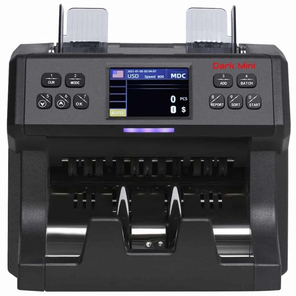 Sigma Dark Mini Para Sayma Makinesi | Çift CIS’lı, TL USD EUR GBP Karışık Sayım