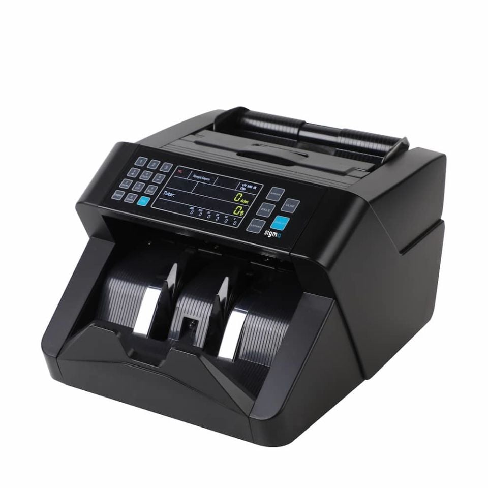 Sigma SC 8000 LCD Ekranlı Karışık Sayım Para Sayma Makinesi – TL Karışık, Dolar & Euro Adet Sayımı