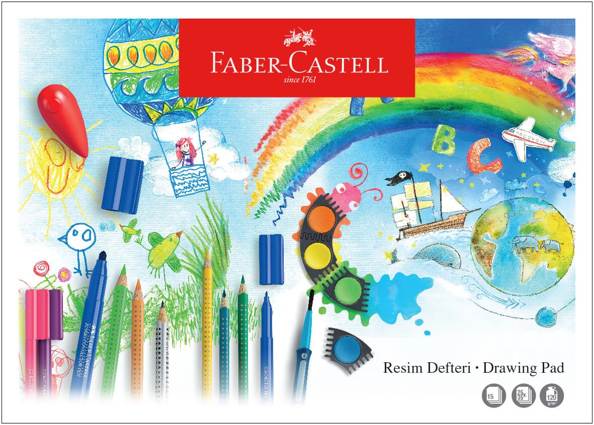 Faber Castell Karton Kapak Resim Defteri,