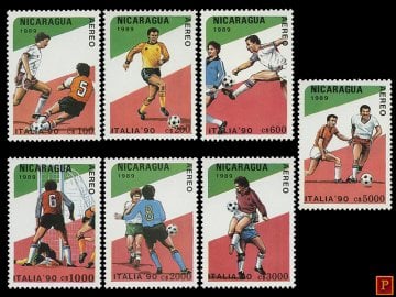 PULKO HistorY 1970 Nikaragua - 1989 - Spor Temalı Pul Koleksiyonu (Futbol)