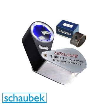 Schaubek LED+UV 10X - 21 mm Büyüteç