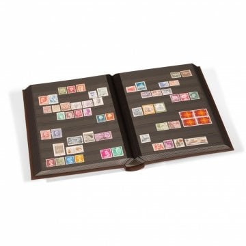 Натуральная кожа Leuchtturm Stamp Книга ДАВАЙТЕ S64, A4, 32 листов, 64 страниц, полная прозрачность (полностью прозрачный) Black Ground