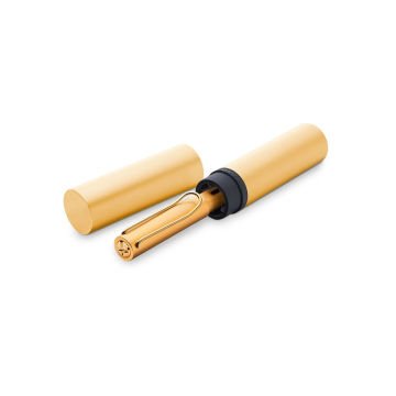 Lamy Lx Roller Kalem, Alüminyum Gövde, Gold Kaplama Metal Klips, Kapak-Kalem Tabanı Rutenyum Kaplama, Gold