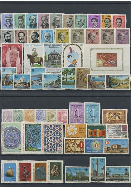 Türkiye Cumhuriyeti Pul Koleksiyonu - 1966 Yıl Seti