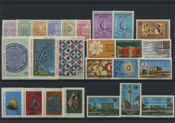 histoire Pulko de la République de Turquie Stamp Collection 1970 - 1966 Set