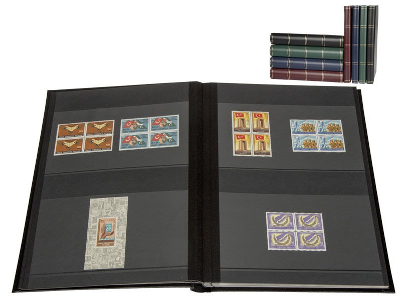 PULKO история 4'lü 1970 Stamp Book A4 + Размер блока, черный пол, Мягкая обложка,