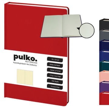 PULKO Notebook Not Defteri, 110gr Kağıt, (16x24cm), Cilt Bezi, 164 Sayfa, Noktalı, 043,