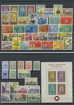 histoire Pulko de la République de Turquie Stamp Collection 1970 - 1963 Set