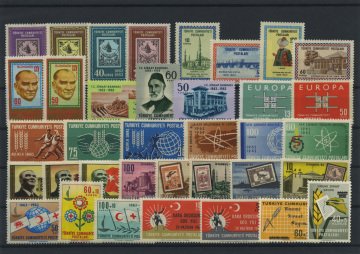 histoire Pulko de la République de Turquie Stamp Collection 1970 - 1963 Set