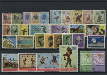 histoire Pulko de la République de Turquie Stamp Collection 1970 - 1967 Set