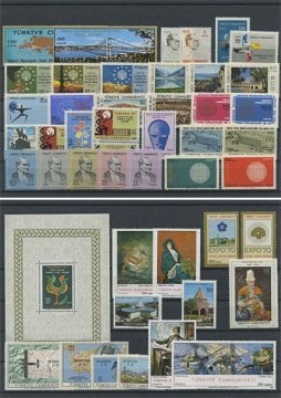 histoire Pulko de la République de Turquie Stamp Collection 1970 - 1970 Set