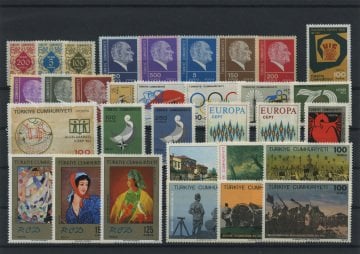 histoire Pulko de la République de Turquie Stamp Collection 1970 - 1972 Année Set