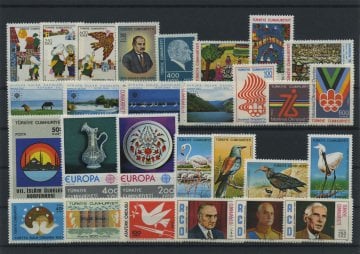 histoire Pulko de la République de Turquie Stamp Collection 1970 - 1976 Set