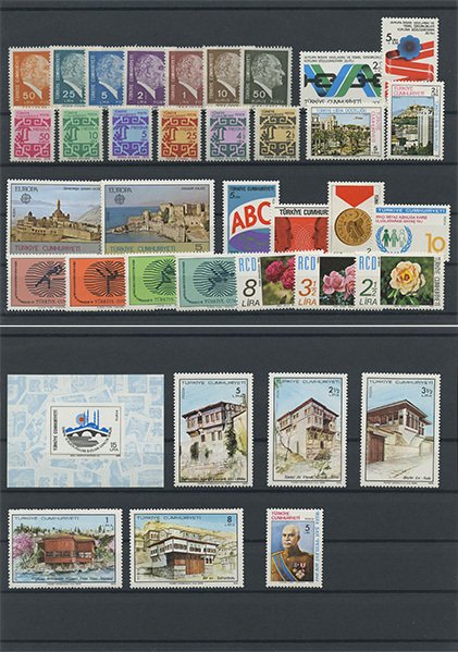 histoire Pulko de la République de Turquie Stamp Collection 1970 - Set 1978