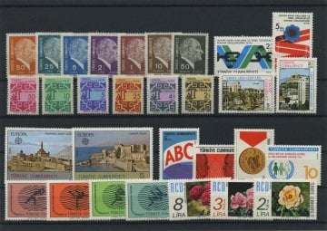 histoire Pulko de la République de Turquie Stamp Collection 1970 - Set 1978