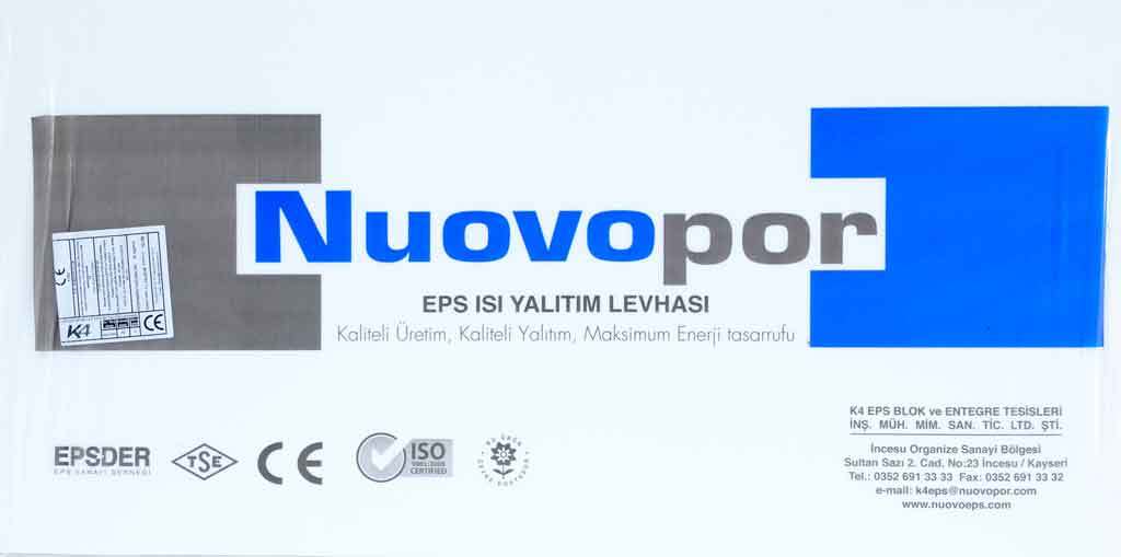 Nuovopor Beyaz Isı Yalıtım Levhası 16kg/m3