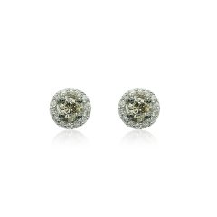 0,23 Karat Brown Pırlantalı Küpe 14 Ayar